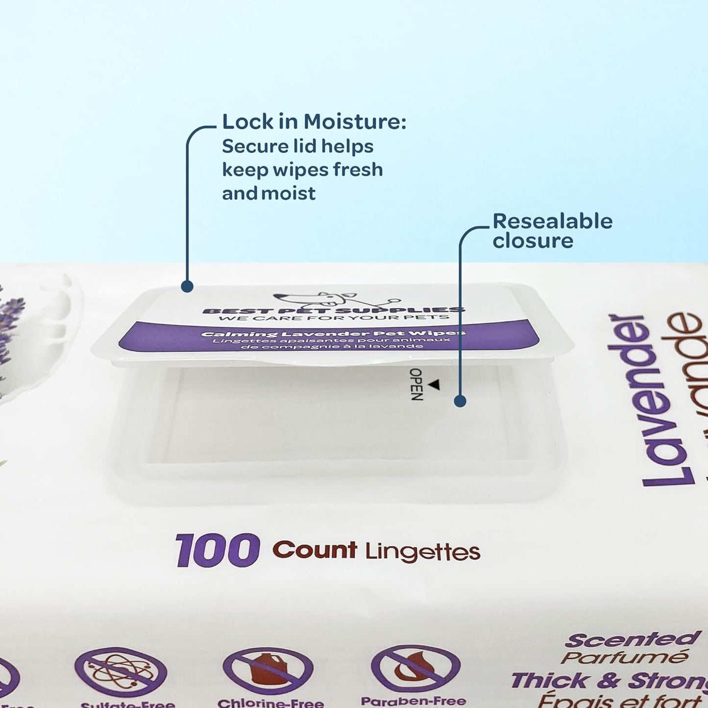 š¾ Natural Lavender Pet Grooming Wipes! š¾ Cotton Plant-Based Chemical-Free Formula š¾ 100-Count Multipurpose