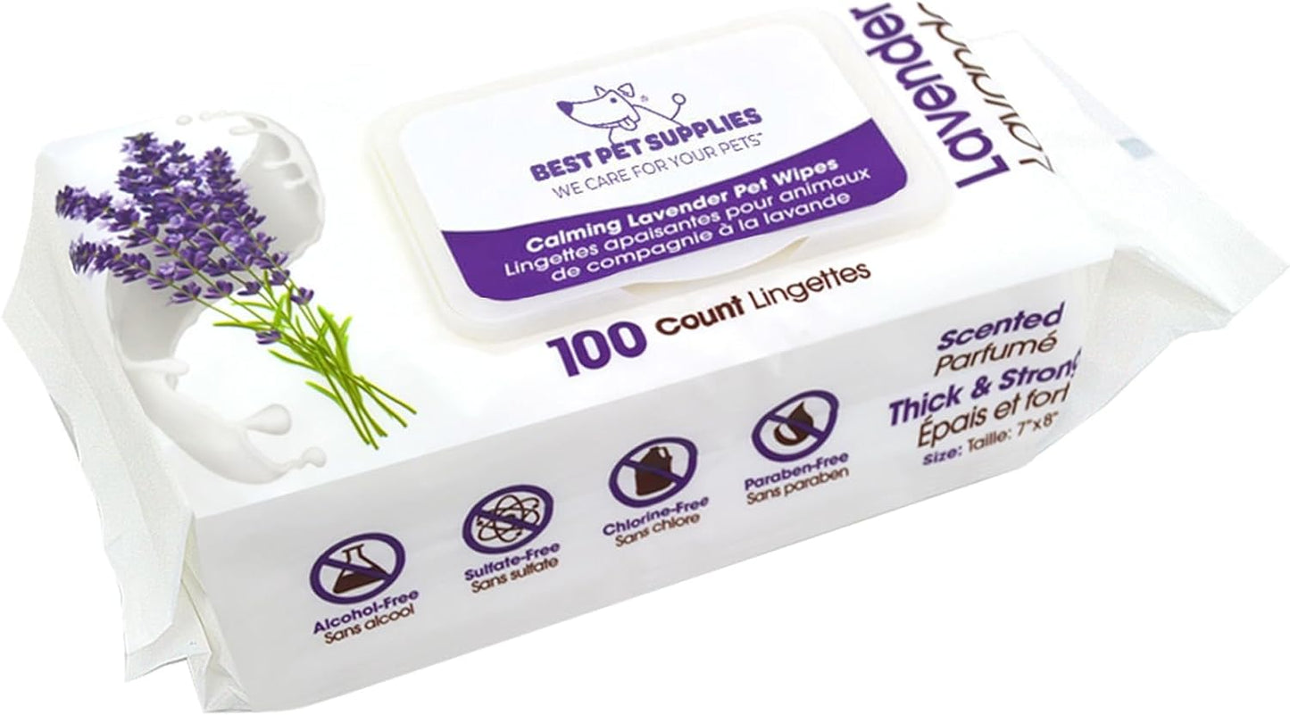 š¾ Natural Lavender Pet Grooming Wipes! š¾ Cotton Plant-Based Chemical-Free Formula š¾ 100-Count Multipurpose