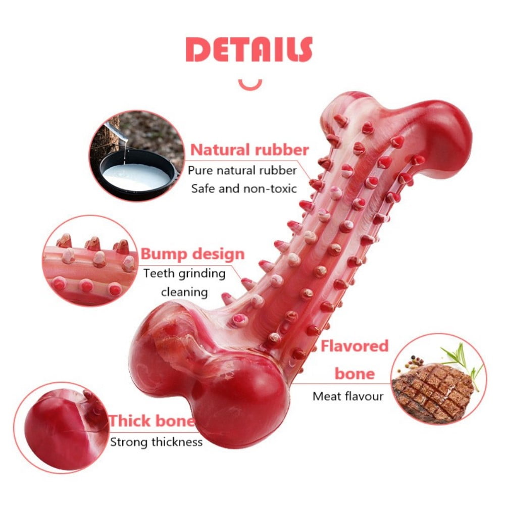 𦴠Durable Rubber Dog Chew Toy: Keep your pup's teeth healthy for large and medium dogs, perfect for aggressive chewers! πΎ