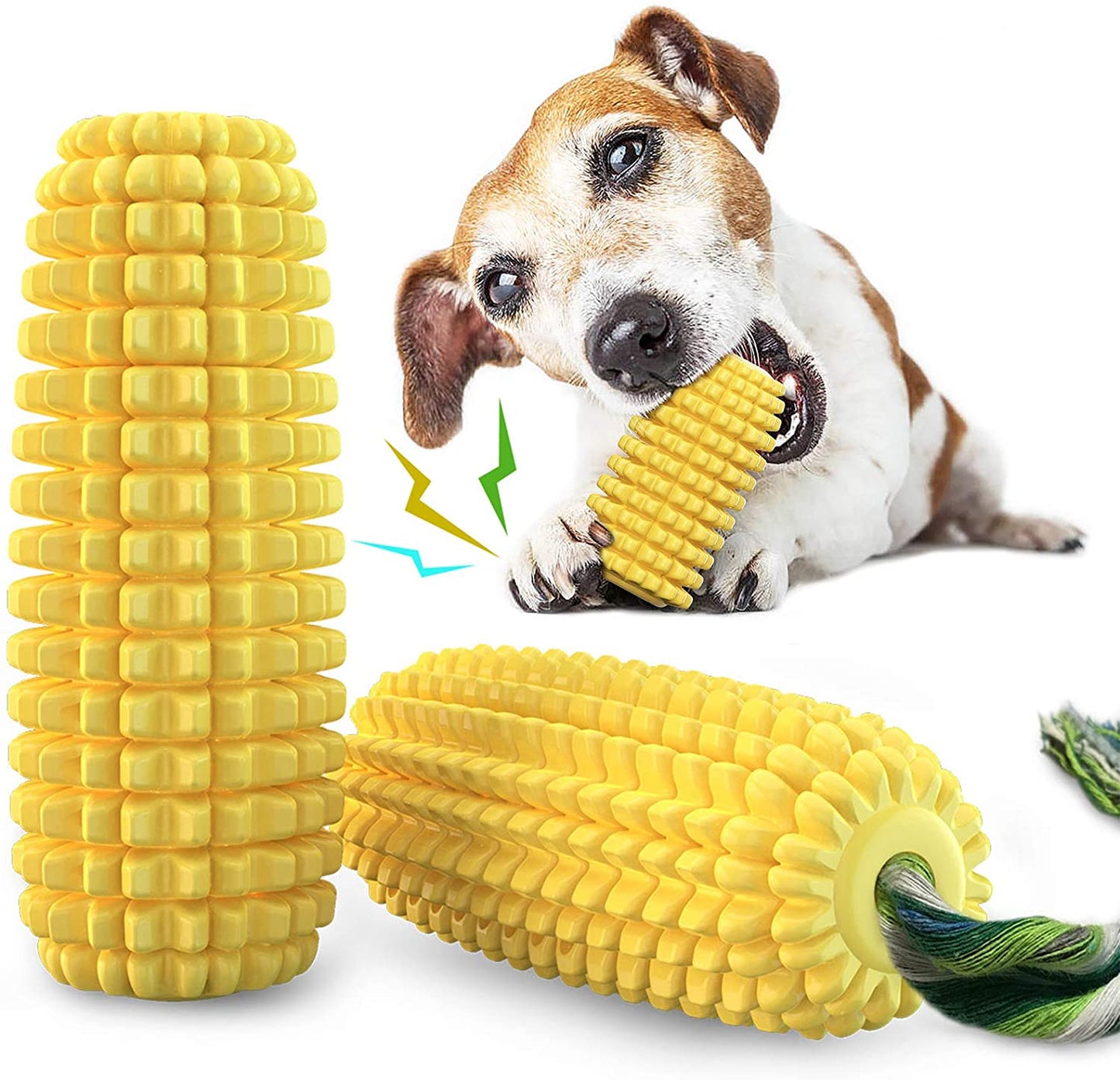 Indestructible Dog Chew Corn Toys for Aggressive Chewers